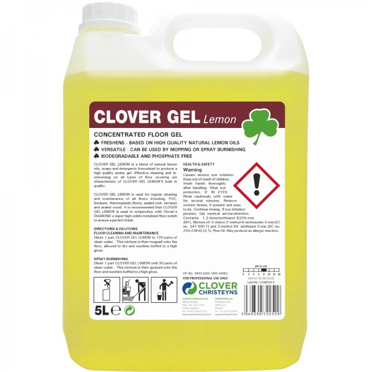 Clover Chemicals Gel Lemon Concentrated Floor Gel (107)